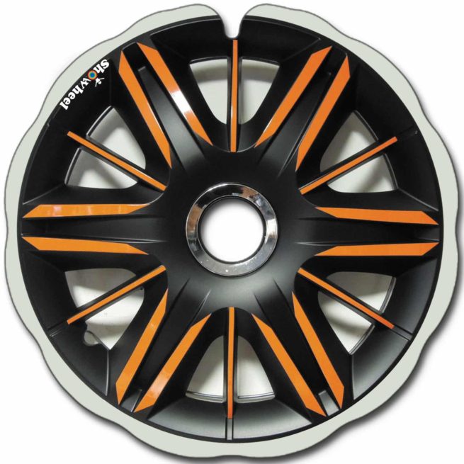 Orange metal wheel cover - Image 2